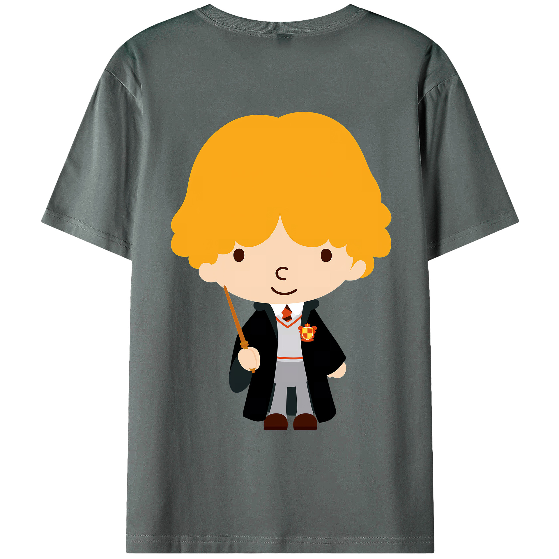 （画像用） Harry Potter ハリー・ポッターシリーズ 綿100％ メンズ半袖Tシャツ（バックプリント） 通気性